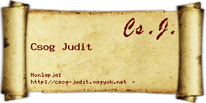 Csog Judit névjegykártya